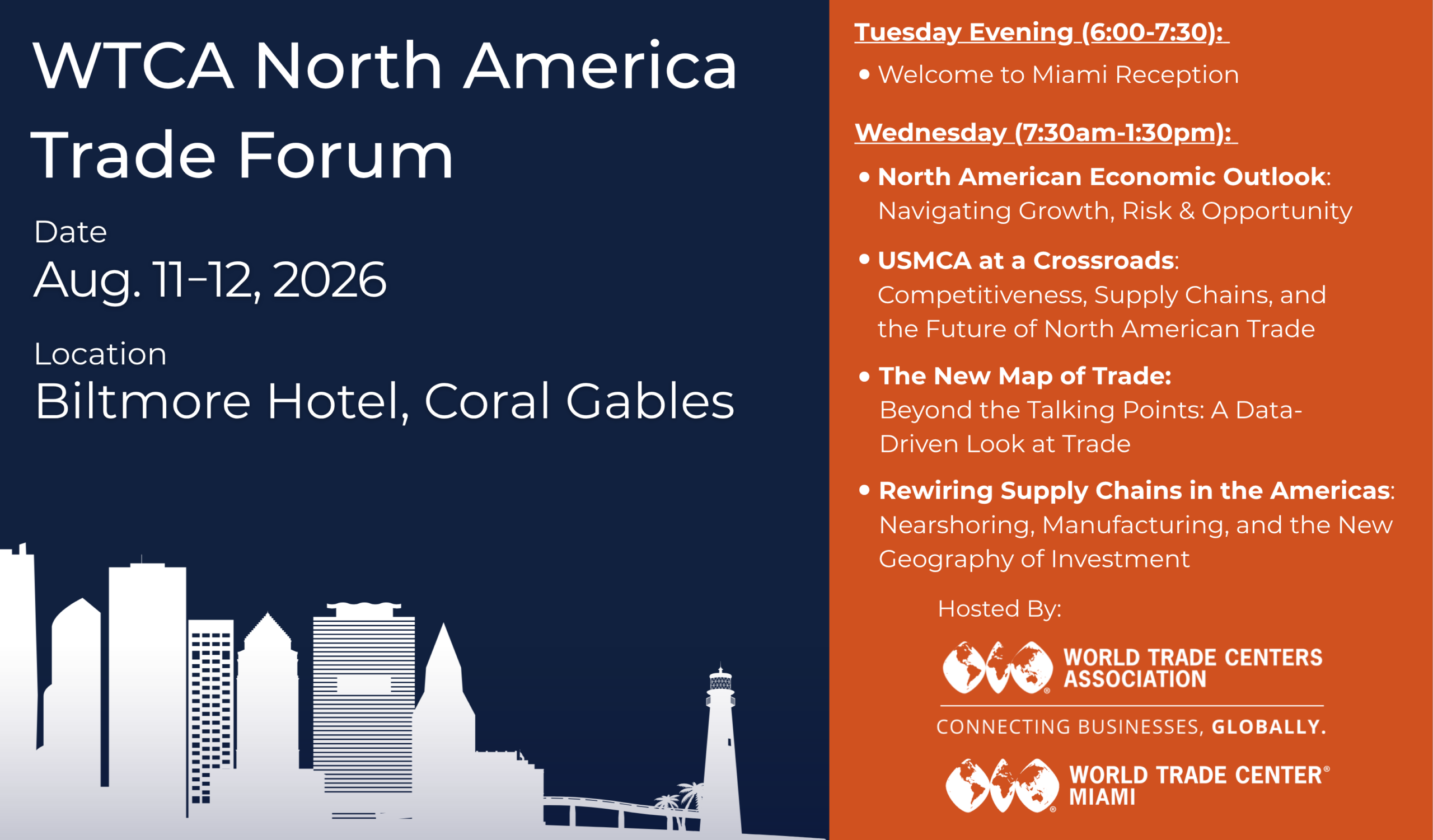 WTCA North America Trade Forum - Save the Date